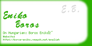 eniko boros business card